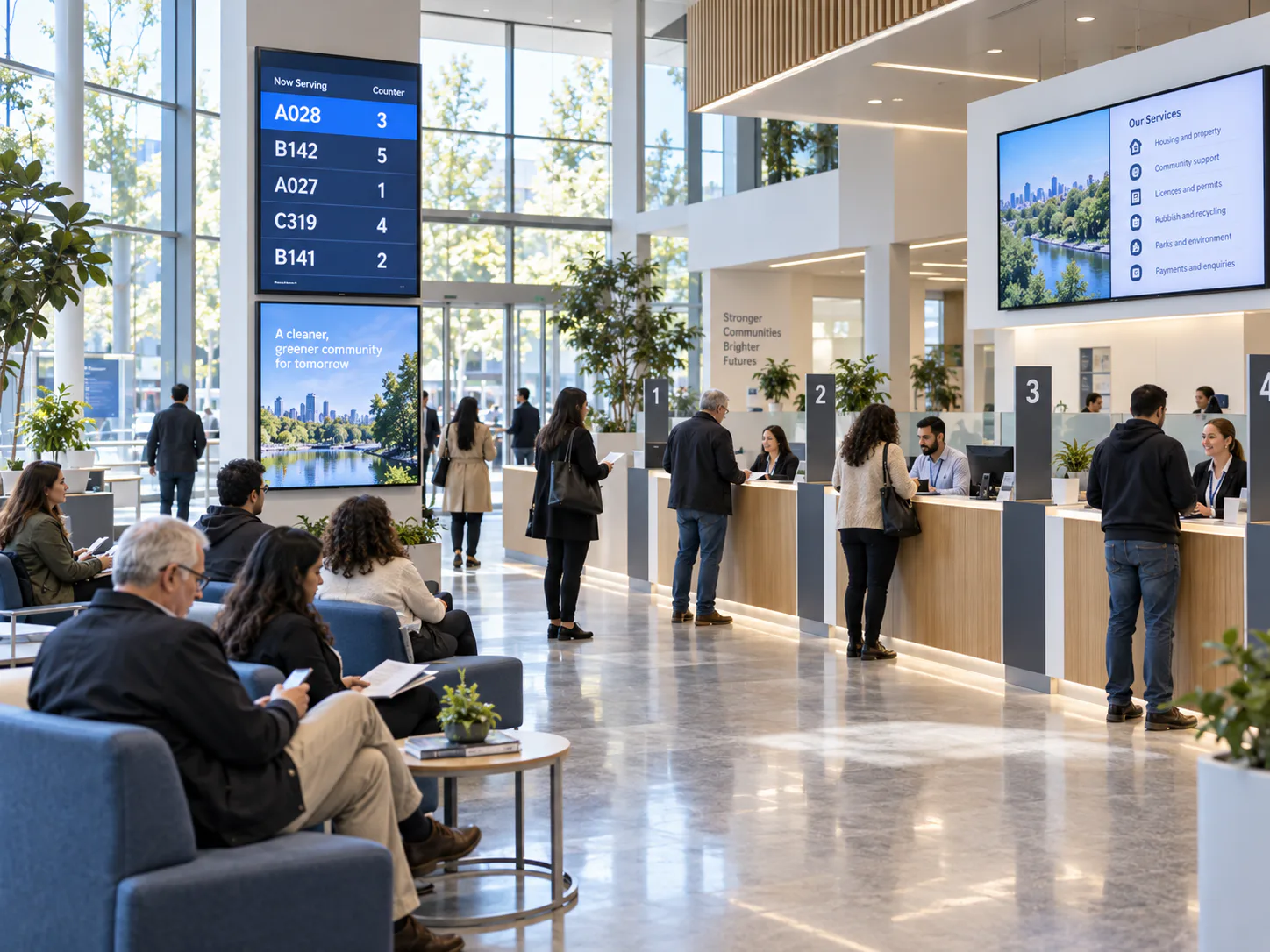 Digital signage in a public venue